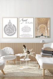 Wallity Artsycllct5 Conjunto de 3 Pinturas Decorativas Enmarcadas Multicolor
